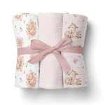 PIELUSZKI MUŚLINOWE 70x70cm 3pack. RÓŻ / op. zb. 40 szt 3039